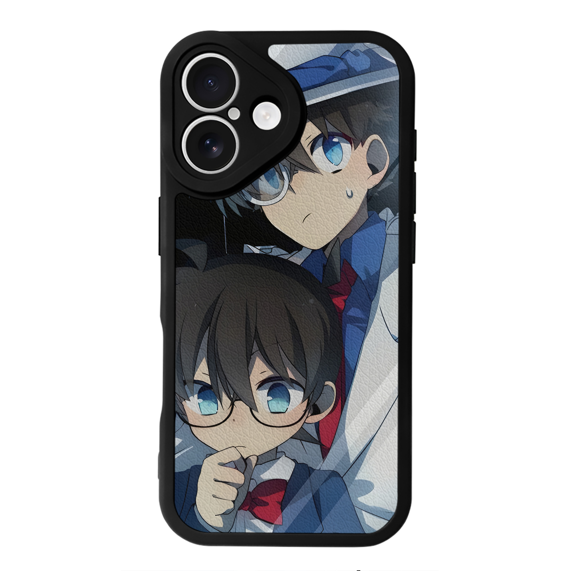 （画像用） 名探偵コナン Detective Conan 【iPhone 16シリーズ対応】シリコンスマホケース（レザー調） 材質：シリコン
